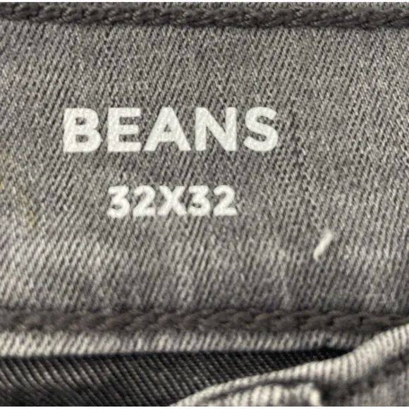 Mugsy Jeans Mens 32x32 Gray Beans Stretch Distress Whiskering Denim Grunge Biker - Picture 4 of 12